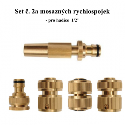 Mosazné rychlospojky Set 2a