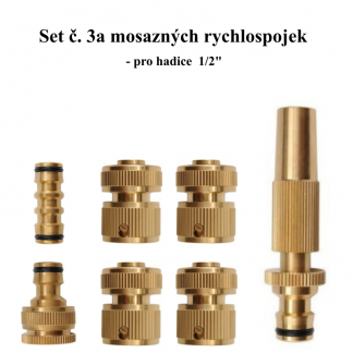 set Mosazné rychlospojky Set 3a