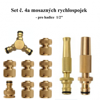 Mosazné rychlospojky Set 4a